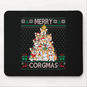Merry Corgmas Ugly Sweater Funny Corgi Christmas T Mousepad