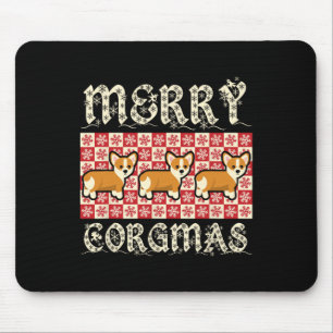 Merry Corgmas Xmas Hund züchten Design Corgi Hunde Mousepad