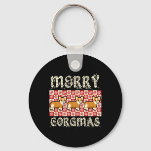 Merry Corgmas Xmas Hund züchten Design Corgi Hunde Schlüsselanhänger