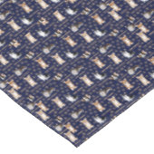 Merry Corgmess Text - Christmas Corgi blaues Muste Tischdecke (Schrägansicht)