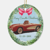 Merry Corvette Weihnachts-Keramik Ornament (Links)