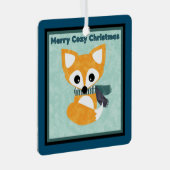 Merry Cosy Christmas Fox Geschenk Ornament (Vorderseite Rechts)