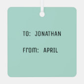 Merry Cosy Christmas Fox Geschenk Ornament Aus Metall (Rückseite)