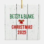 Merry Country Christmas Add a Name Ornament (Rückseite)