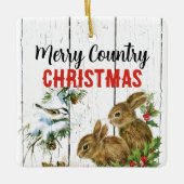 Merry Country Christmas Add a Name Ornament (Vorderseite)