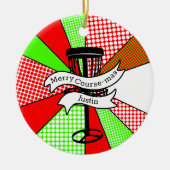 Merry Course-mas Golf Pub Personalisiert Keramik Ornament (Vorne)