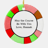 Merry Course-mas Golf Pub Personalisiert Keramik Ornament (Hinten)