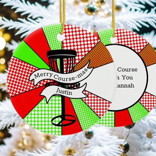 Merry Course-mas Golf Pub Personalisiert Keramik Ornament