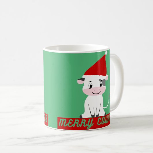 Merry Cowmas Kaffeetasse (VorderseiteRechts)