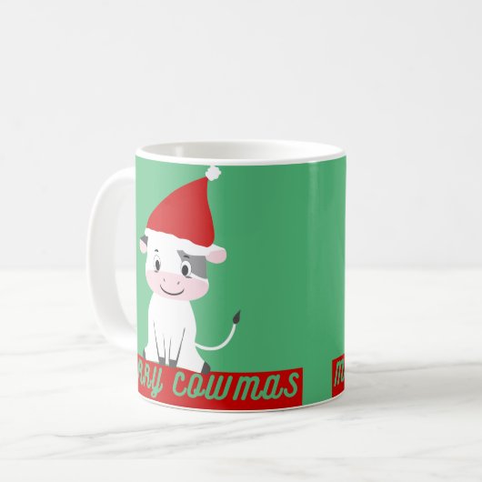 Merry Cowmas Kaffeetasse (Vorderseite Links)