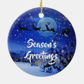 Merry Cowristmas Weihnachten Urlaub Keramik Ornament (Hinten)