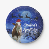 Merry Cowristmas Weihnachten Urlaub Pappteller (Vorderseite)