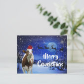 Merry Cowristmas Weihnachten Urlaub Postkarte (Stehend Vorderseite)