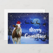 Merry Cowristmas Weihnachten Urlaub Postkarte (Vorne/Hinten)