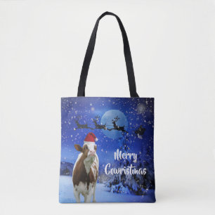 Merry Cowristmas Weihnachten Urlaub Tasche