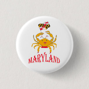 Merry Crab in Maryland, USA Button