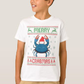 Merry Crabmas Funny Crab Ugly Christmas Sweater T-Shirt (Vorderseite)