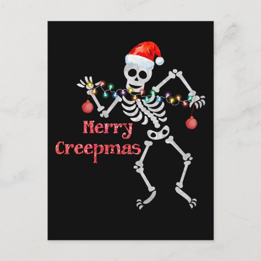 Merry Creep mas Funny Weihnachten Skelett (Vorderseite)