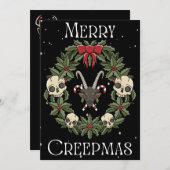 Merry Creepmas Card Feiertagskarte (Vorne/Hinten)