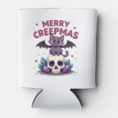 Merry Creepmas Cat Pastel Goth Christmas Skull T-S Dosenkühler (Vorderseite)
