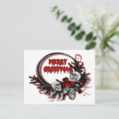 Merry Creepmas Horror Weihnachten Custom Postcard Einladungspostkarte (Stehend Vorderseite)