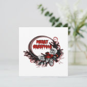 Merry Creepmas Horror Weihnachtsgeschenkkarte Karte (Stehend Vorderseite)