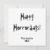 Merry Creepmas Horror Weihnachtsgeschenkkarte Karte (Rückseite)