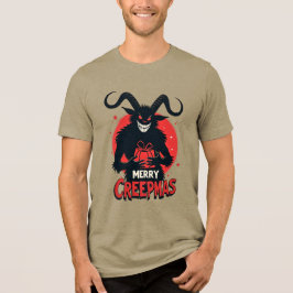 Merry Creepmas Krampus Holiday Tri-Blend Shirt