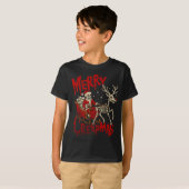 Merry Creepmas Skeleton Creepy Christmas Goth Holi T-Shirt (Vorne ganz)
