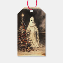 Merry Creepmas Spooky Ghost Gothic Vintag Geschenkanhänger
