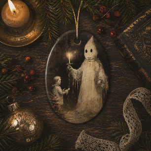 Merry Creepmas Spooky Ghost Gothic Vintag Keramik Ornament