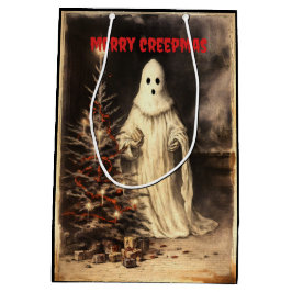 Merry Creepmas Spooky Ghost Gothic Vintag Mittlere Geschenktüte