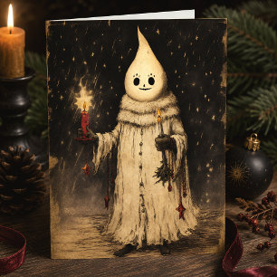 Merry Creepmas Spooky Ghost Gothic Vintag Postkarte