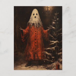 Merry Creepmas Spooky Ghost Gothic Vintag Postkarte