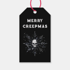 Merry Creepmas Spooky Gothic Snowflake Geschenkanhänger