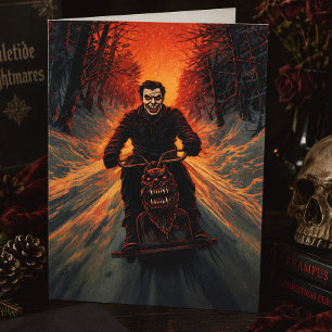 Merry Creepmas Vintag Spooky Horror Feiertagskarte