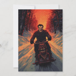 Merry Creepmas Vintag Spooky Horror Feiertagskarte