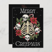 Merry Creepmas Wreath Feiertagskarte (Vorne/Hinten)