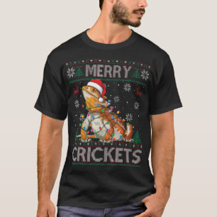 Merry Crickets Bartded Dragon Ugly Sweater T-Shirt