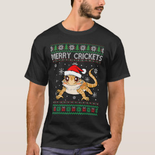 Merry Crickets Bartded Dragon Weihnachten Pajama U T-Shirt