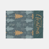 merry crishtmas green pattern fleecedecke (Vorderseite (Horizontal))