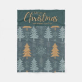 merry crishtmas green pattern  fleecedecke (Vorderseite)