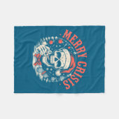 Merry Crisis Dark Humor Sarcastic Christmas Goth P Fleecedecke (Vorderseite (Horizontal))