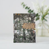 Merry Crisis Graffiti Feiertagspostkarte (Stehend Vorderseite)