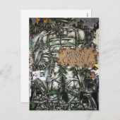 Merry Crisis Graffiti Feiertagspostkarte (Vorne/Hinten)