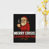 Merry Crisis Happy New Fear Year 2026 Funny Adult  Karte (Gelbe Blume)