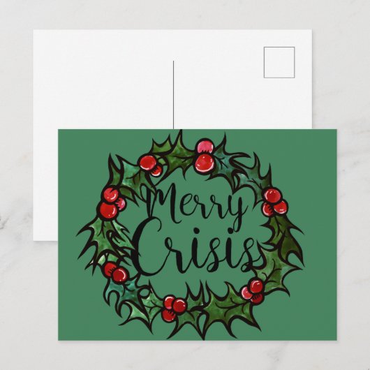 Merry Crisis Postkarte (Vorne/Hinten)