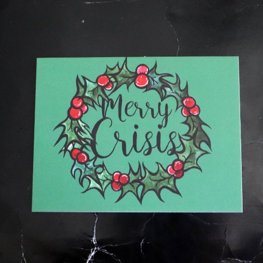 Merry Crisis Postkarte