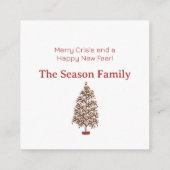 Merry Crisis Vorbesitzter Weihnachtsbaum Begleitkarte (Rückseite)