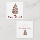 Merry Crisis Vorbesitzter Weihnachtsbaum Begleitkarte (Vorne/Hinten)